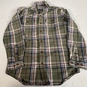 Carhartt Original heavy flannel Plaid Button Down Shirt Men's Small